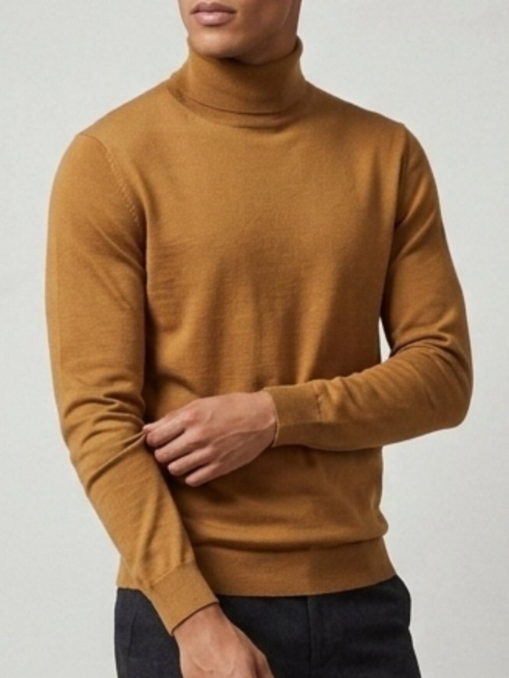 Vintage Ban-Lon Sweater Shirt Mod Retro Ribbed Knit Turtleneck Size L